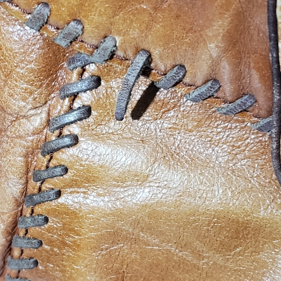 STEVEN BY STEVE MADDEN Large Brown Distressed Cotton Canvas Purse with L… - Picture 7 of 12